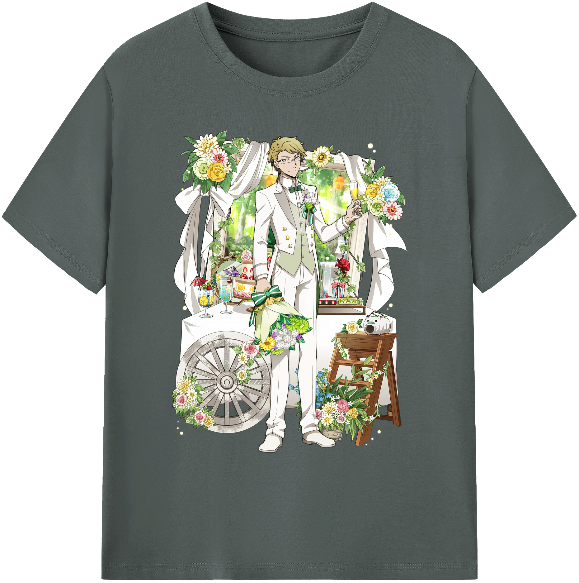 （画像用） 文豪ストレイドッグス Bungo Stray Dogs 綿100％ メンズ半袖Tシャツ｜肌触りやわらか＆通気性